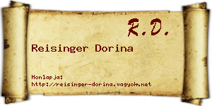 Reisinger Dorina névjegykártya